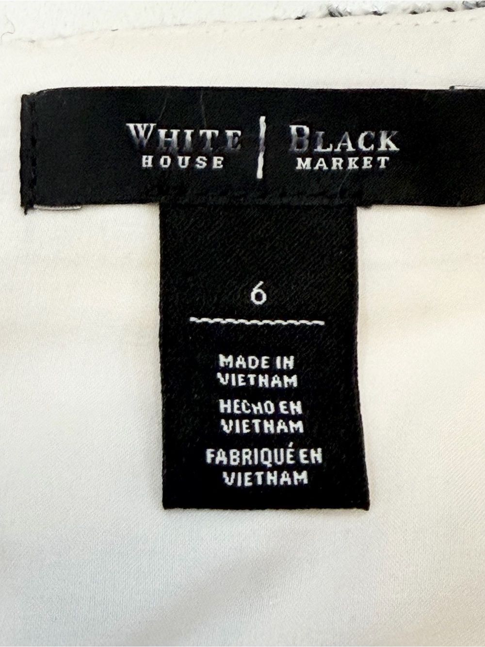 White House Black Market Herringbone Tweed Mini Skirt Size 6 - Picture 3 of 8
